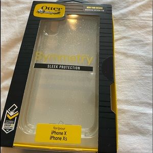 New unopened box clear glitter phone case